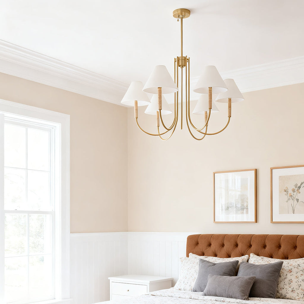ALDERSON GOLDEN FABRIC DRAPED CEILING LUMINAIRE