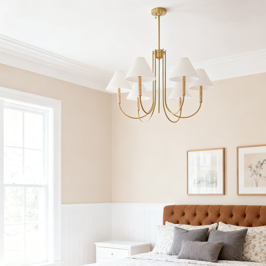 ALDERSON GOLDEN FABRIC DRAPED CEILING LUMINAIRE