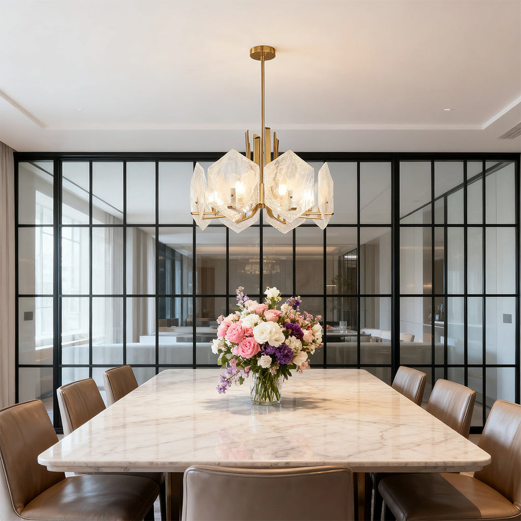 FARNWORTH ARTISANAL GOLDEN GEOMETRIC CEILING LANTERN