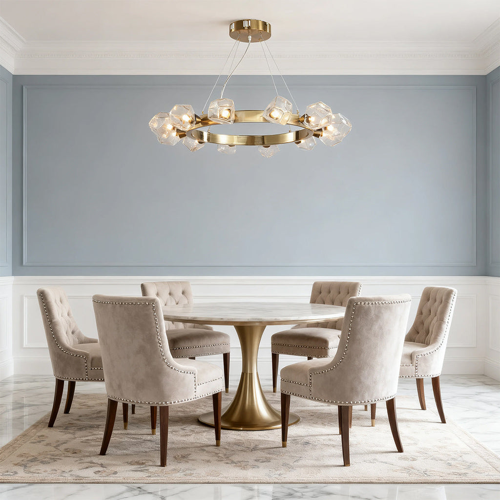 WINDSOR GLEAM POLISHED BRASS RING CHANDELIER