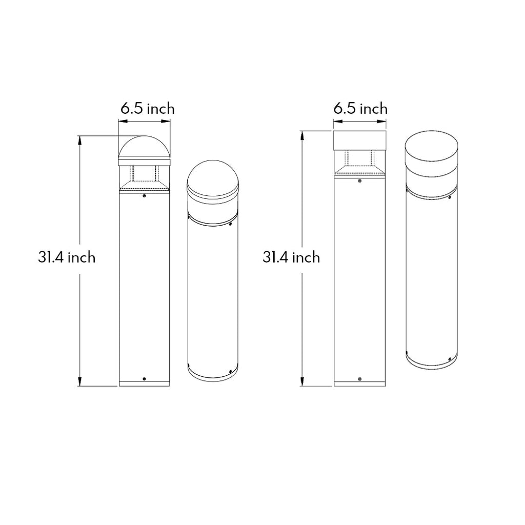 WINTERBOURNE 31-INCH OUTDOOR LUMINAIRE, SCANDINAVIAN INSPIRED PATHWAY ILLUMINATION