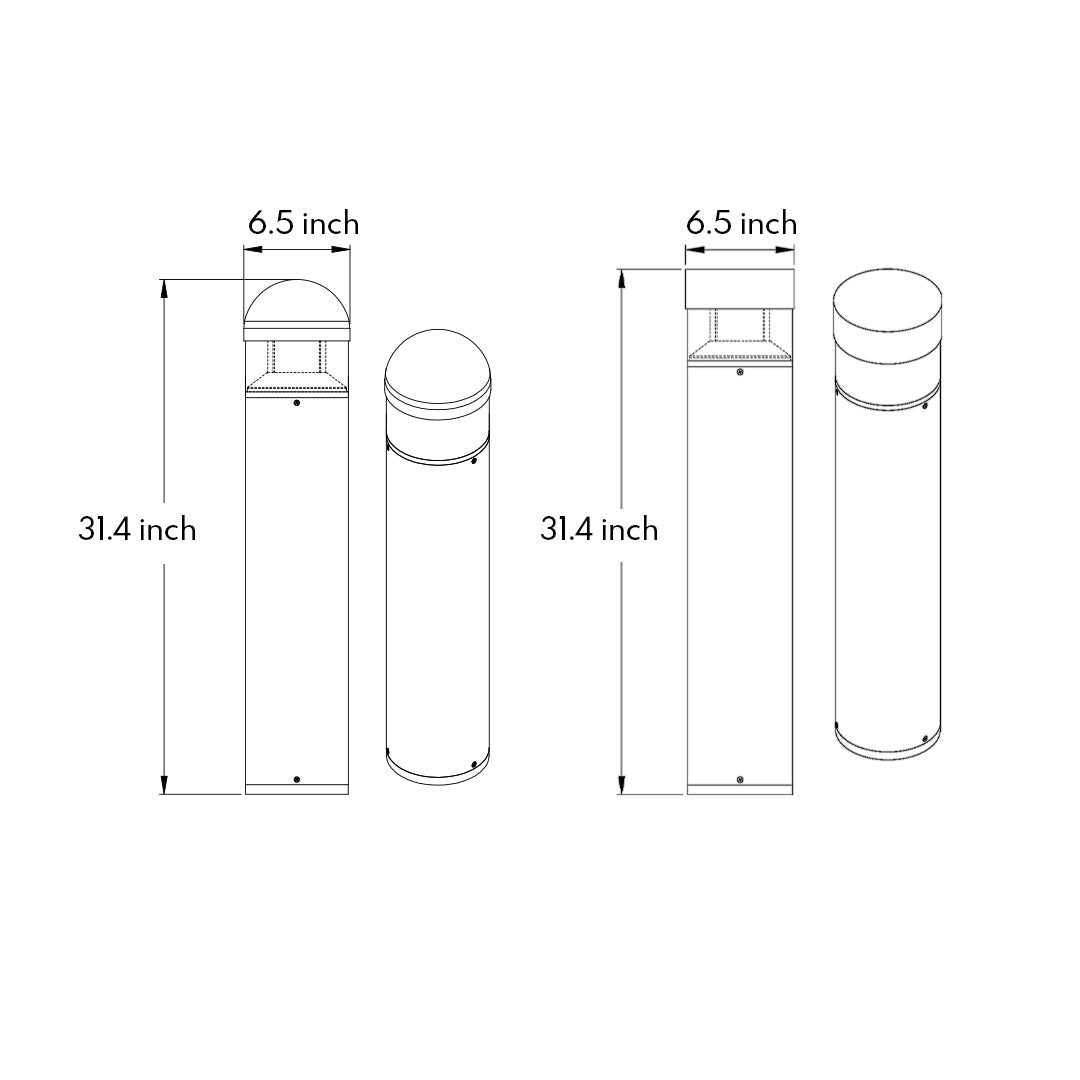WINTERBOURNE 31-INCH OUTDOOR LUMINAIRE, SCANDINAVIAN INSPIRED PATHWAY ILLUMINATION