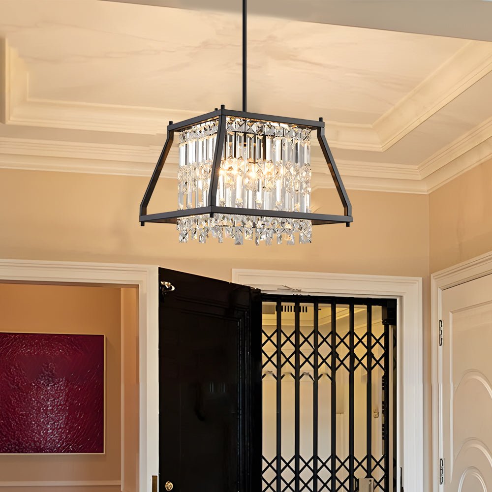 WINSLOW TRAPEZIUM CRYSTAL CEILING LANTERN, TWO DIMENSIONS"  
2. "HARTFORD OBLIQUE METALLIC CHANDELIER, DUAL SIZE OPTIONS