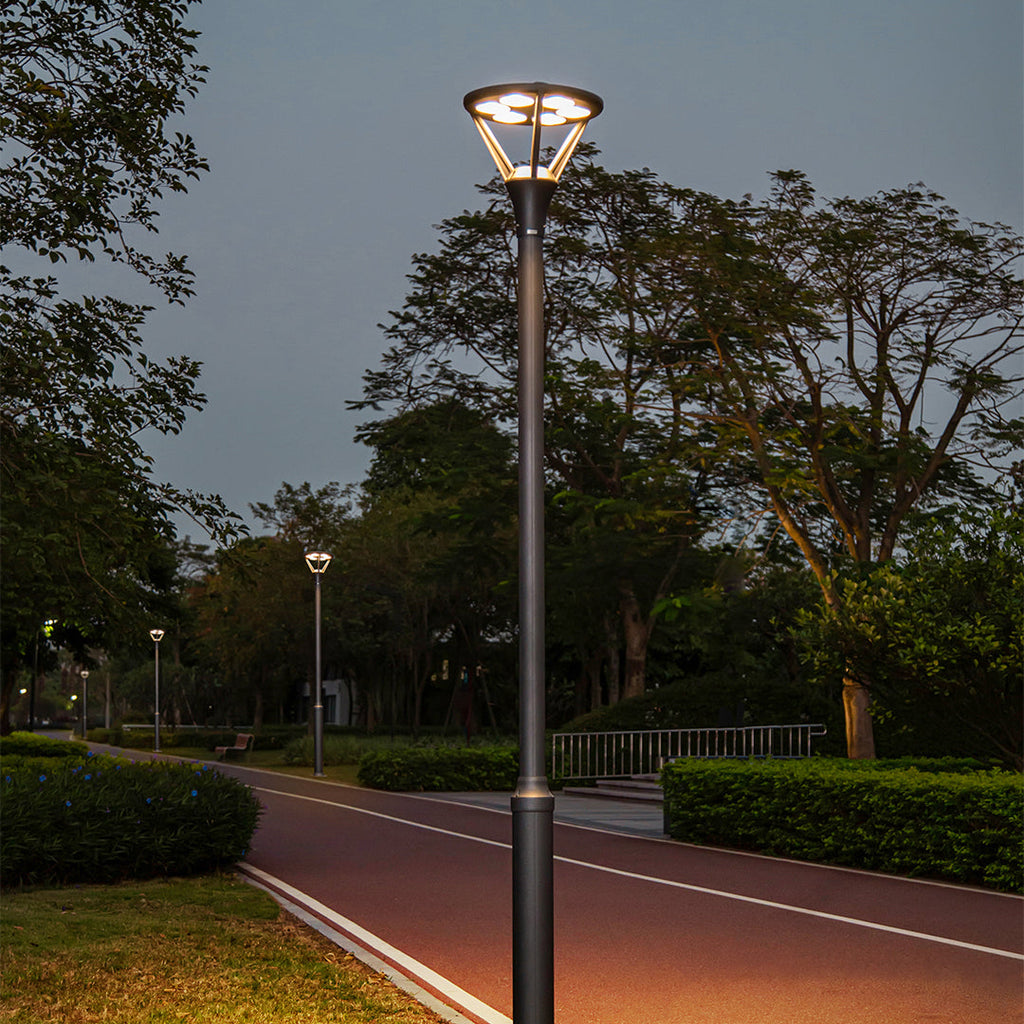 WINDSOR HEIGHTS 10-FOOT LED GARDEN LANTERN POST