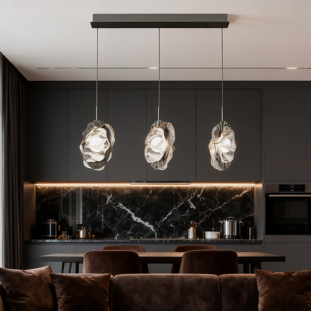 BRAMBLETON GLASS HANGING LIGHT WITH ADJUSTABLE HEIGHT