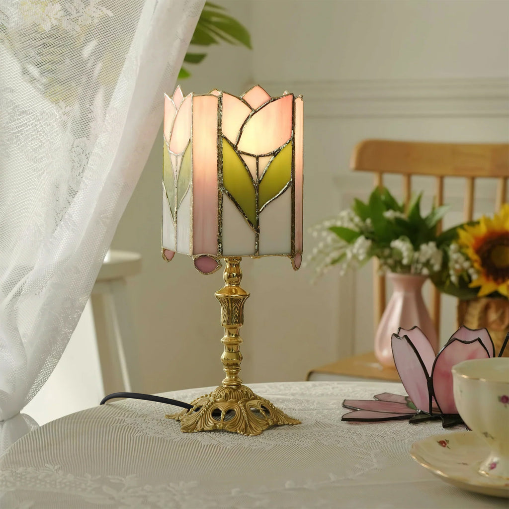 CHARLESTON BLOOMING GLASS TABLE LANTERN