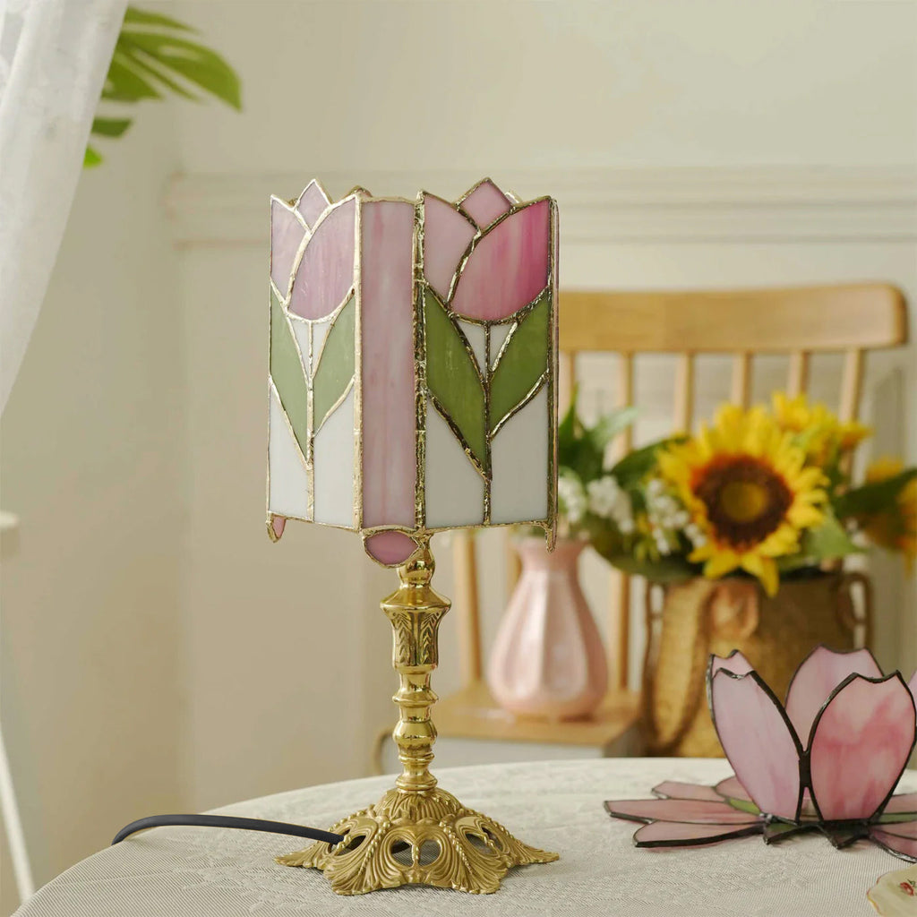 CHARLESTON BLOOMING GLASS TABLE LANTERN