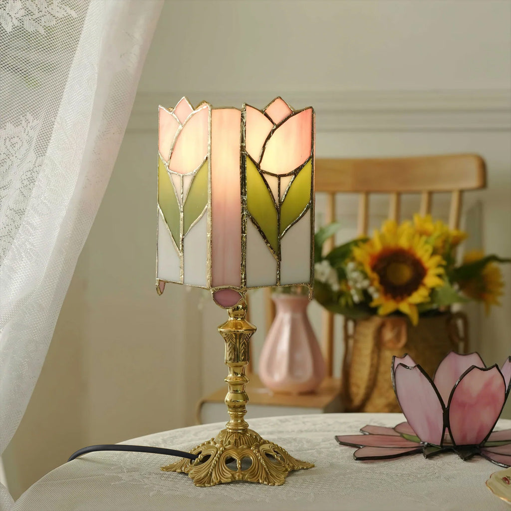 CHARLESTON BLOOMING GLASS TABLE LANTERN