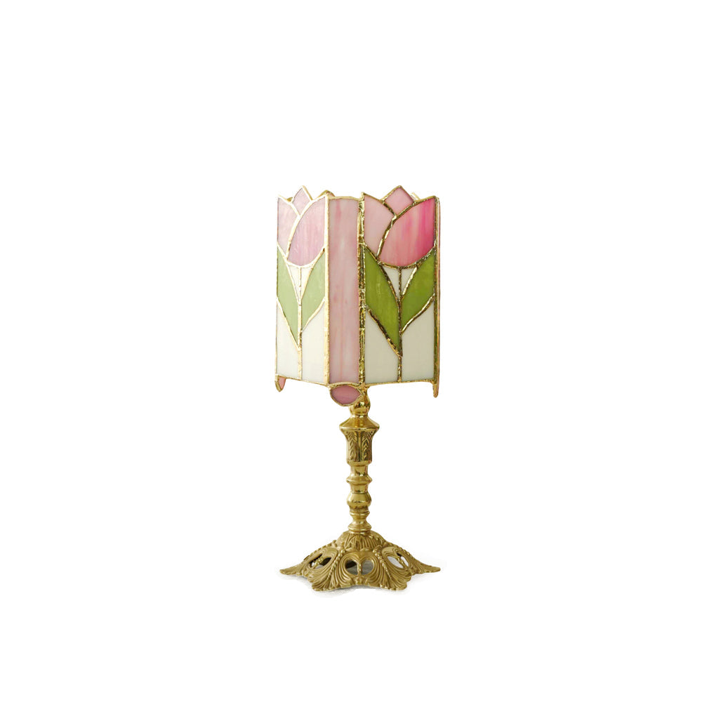 CHARLESTON BLOOMING GLASS TABLE LANTERN