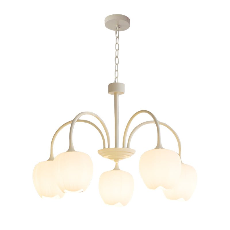 WINDSOR BLOOM THREE-TIER LED CHANDELIER IN MILKY WHITE