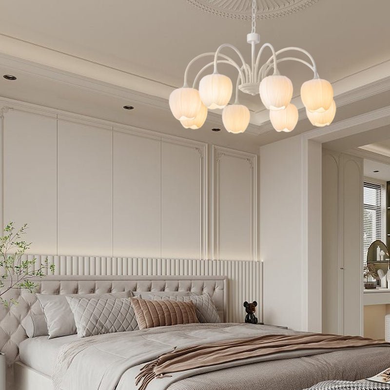 WINDSOR BLOOM THREE-TIER LED CHANDELIER IN MILKY WHITE