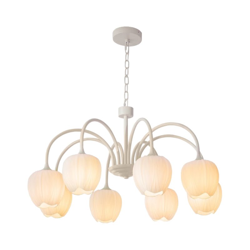 WINDSOR BLOOM THREE-TIER LED CHANDELIER IN MILKY WHITE