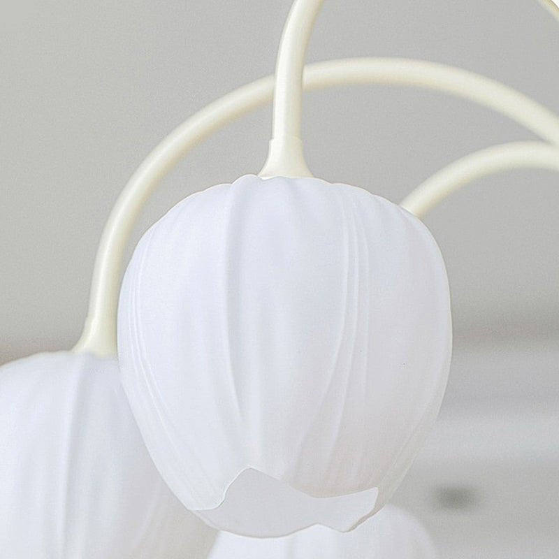 WINDSOR BLOOM THREE-TIER LED CHANDELIER IN MILKY WHITE