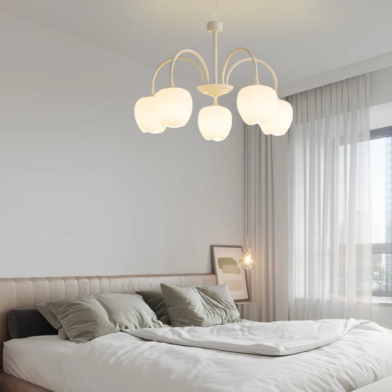 WINDSOR BLOOM THREE-TIER LED CHANDELIER IN MILKY WHITE