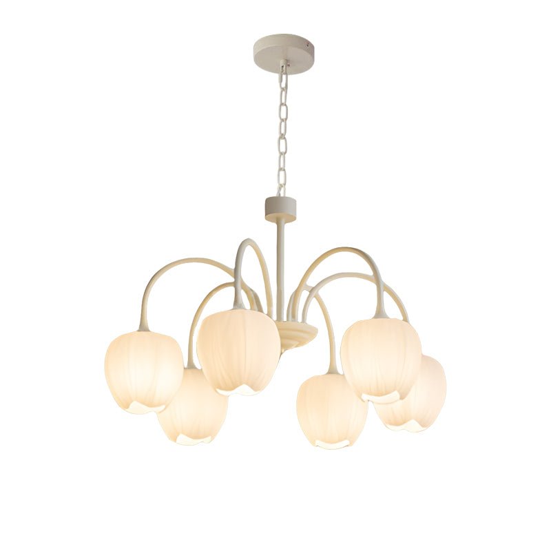 WINDSOR BLOOM THREE-TIER LED CHANDELIER IN MILKY WHITE