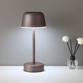 WINTHROP HAT-SHAPED METAL LAMP WITH ADJUSTABLE FINISH