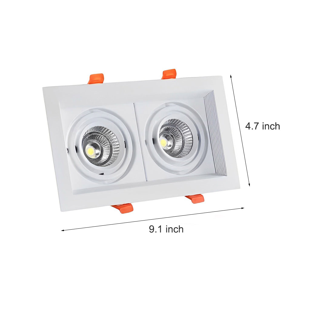 RAVENSHILL RECTANGULAR TWIN RECESSED ILLUMINATOR