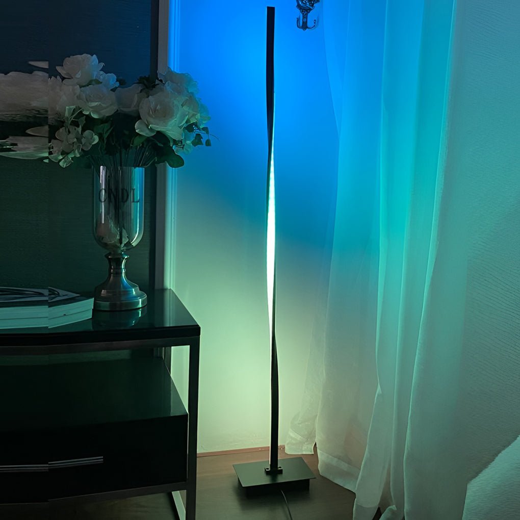 WINTERBOURNE SWIRL LED FLOOR LANTERN