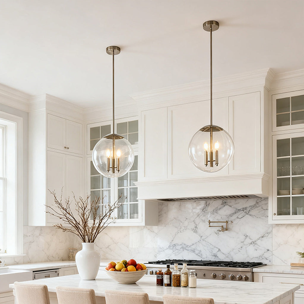 WINTHROP SILVER GLOBE HANGING LUMINAIRE