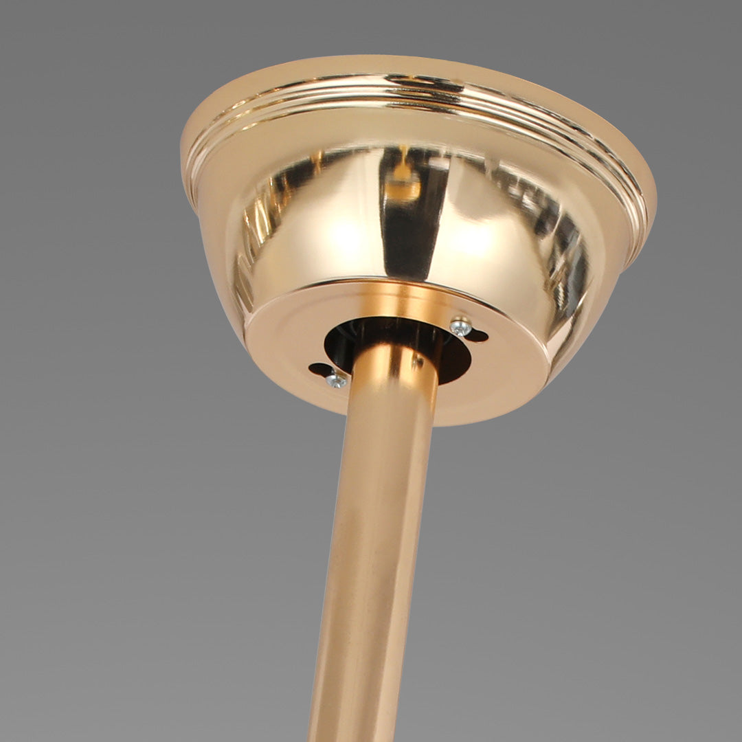CHARLESTON CRYSTAL FROSTED CEILING FAN WITH GOLD IRON FRAME