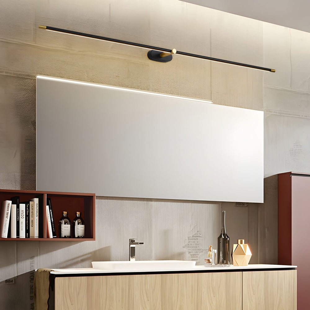 WINSLOW TAPERED LED BATHROOM ILLUMINATOR WITH SOFT GLOW, 26.8''/38.6''/50.4''"  
2. "HARTFIELD SLIMLINE CYLINDRICAL VANITY LAMP WITH INDIRECT RADIANCE, 26.8''/38.6''/50.4''"  
3. "FENWICK NARROW LED BATHROOM LIGHTING FIXTURE WITH SUBTLE ILLUMINATION, 26.8