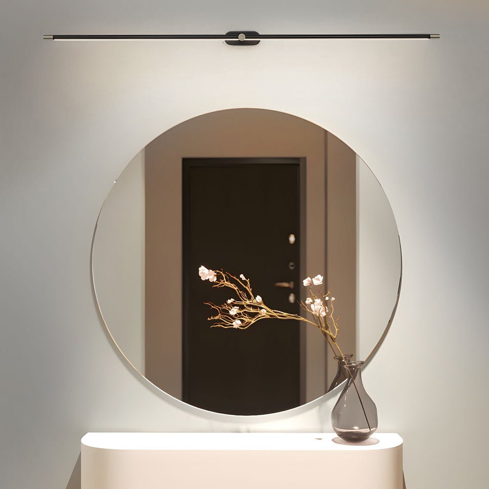 WINSLOW TAPERED LED BATHROOM ILLUMINATOR WITH SOFT GLOW, 26.8''/38.6''/50.4''"  
2. "HARTFIELD SLIMLINE CYLINDRICAL VANITY LAMP WITH INDIRECT RADIANCE, 26.8''/38.6''/50.4''"  
3. "FENWICK NARROW LED BATHROOM LIGHTING FIXTURE WITH SUBTLE ILLUMINATION, 26.8