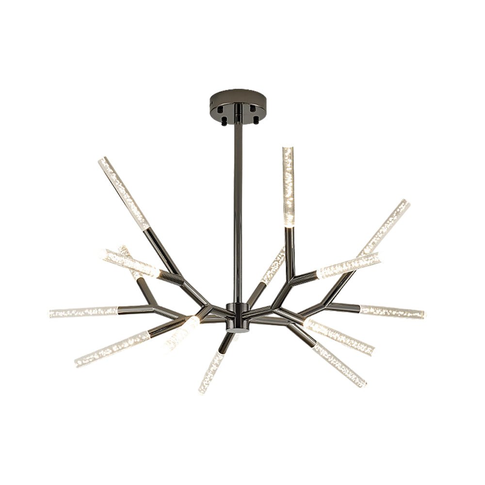 FENWICK ACRYLIC BRANCH CHANDELIER, MODERN LINEAR DESIGN