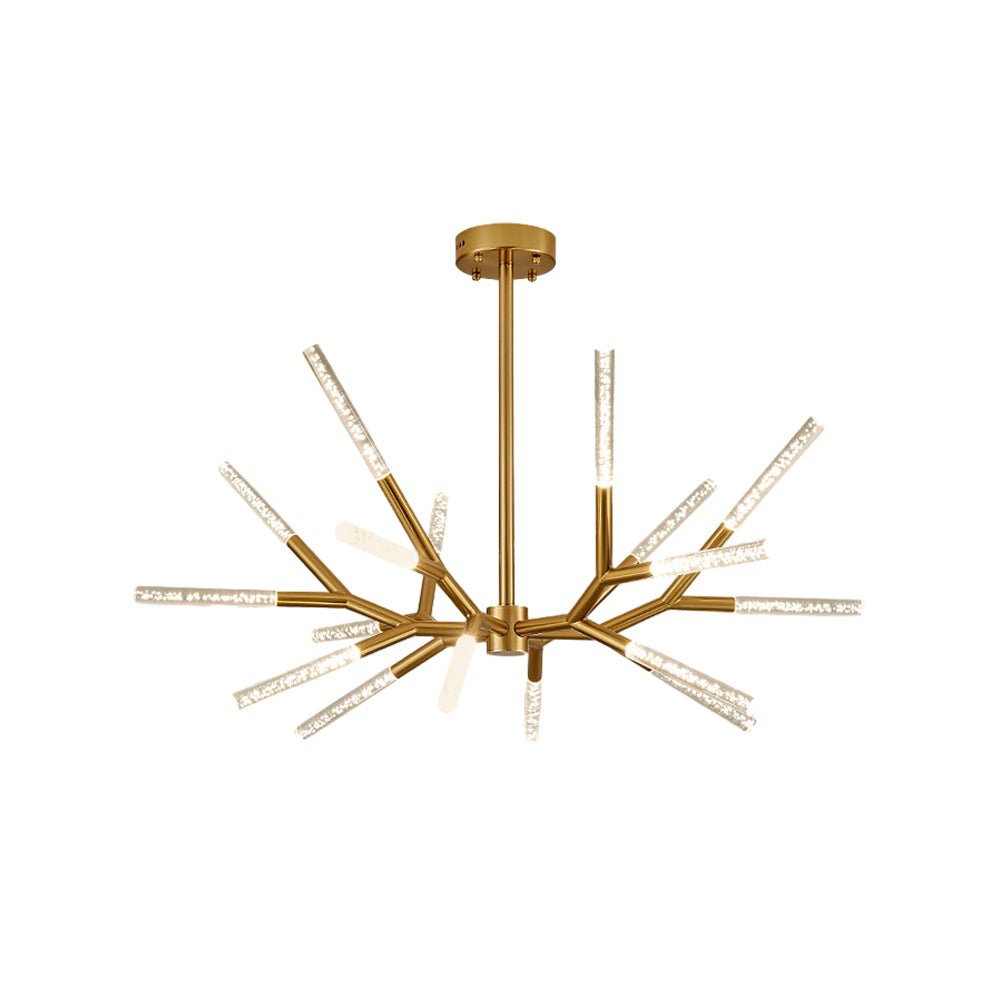 FENWICK ACRYLIC BRANCH CHANDELIER, MODERN LINEAR DESIGN