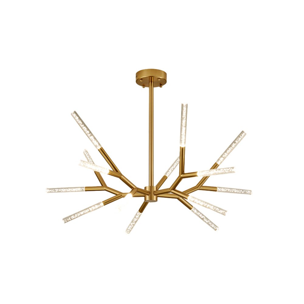 FENWICK ACRYLIC BRANCH CHANDELIER, MODERN LINEAR DESIGN