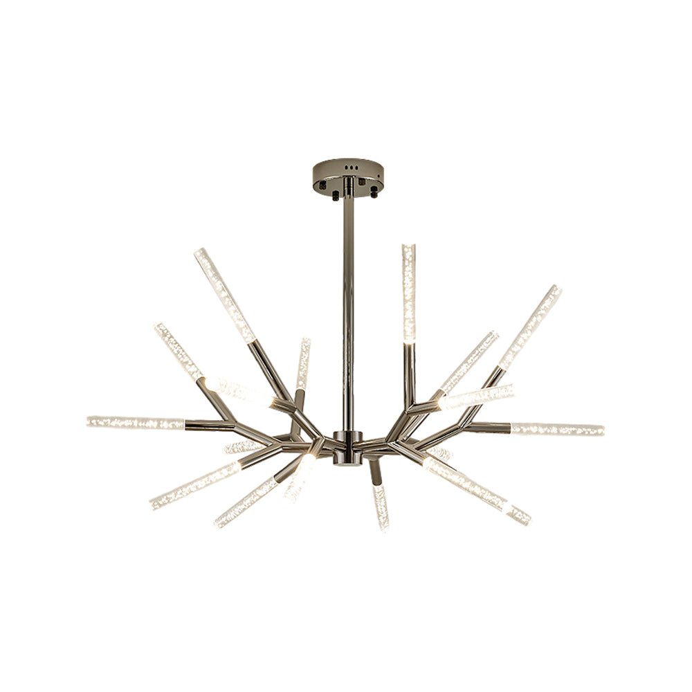 FENWICK ACRYLIC BRANCH CHANDELIER, MODERN LINEAR DESIGN