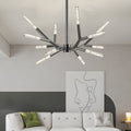 FENWICK ACRYLIC BRANCH CHANDELIER, MODERN LINEAR DESIGN