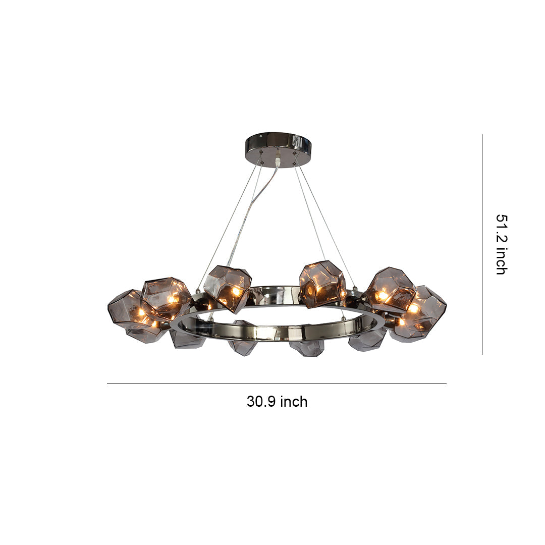 RAVENWOOD GEOMETRIC GLASS CEILING CHANDELIER