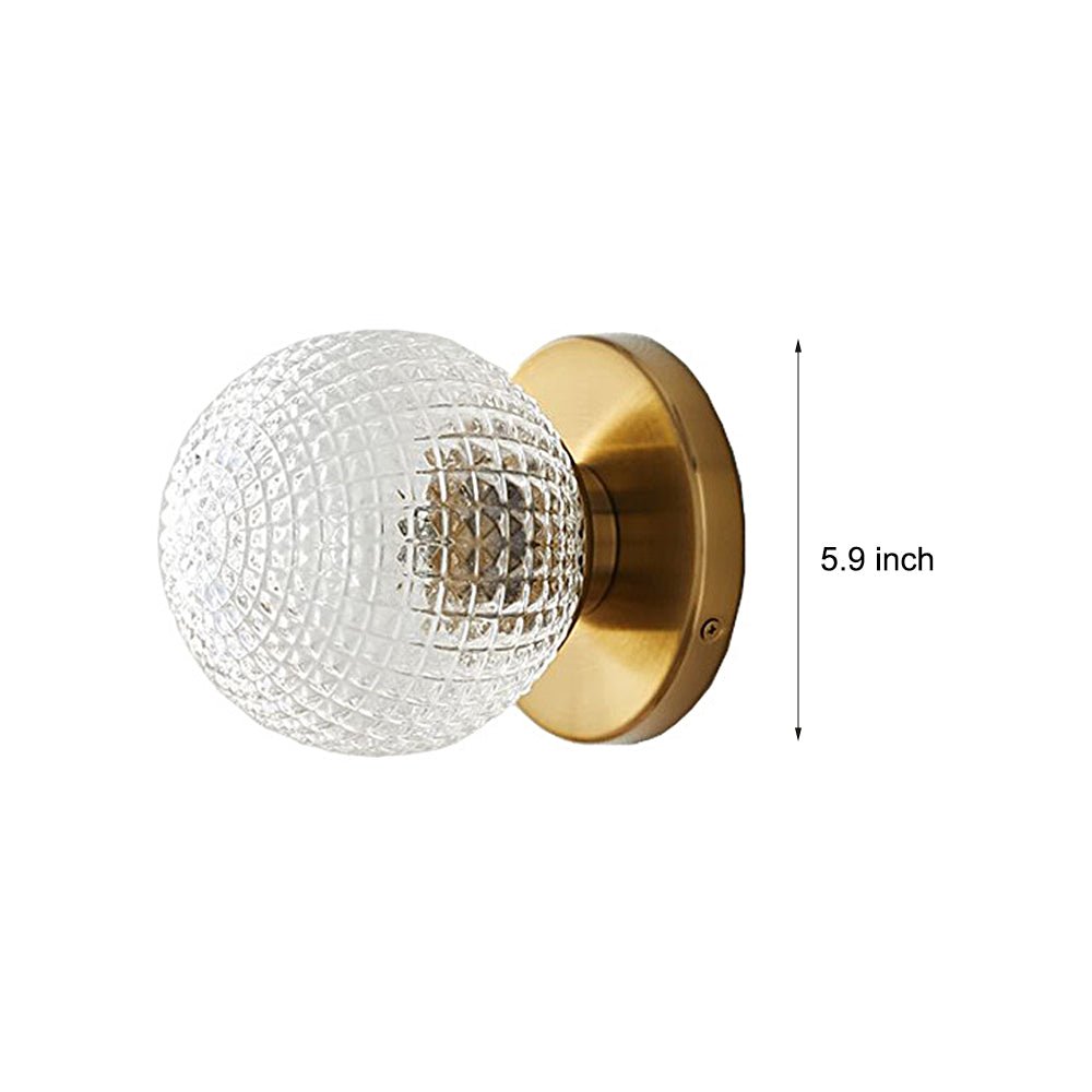 WINTHROP GLASS ORB DIMMABLE WALL LANTERN