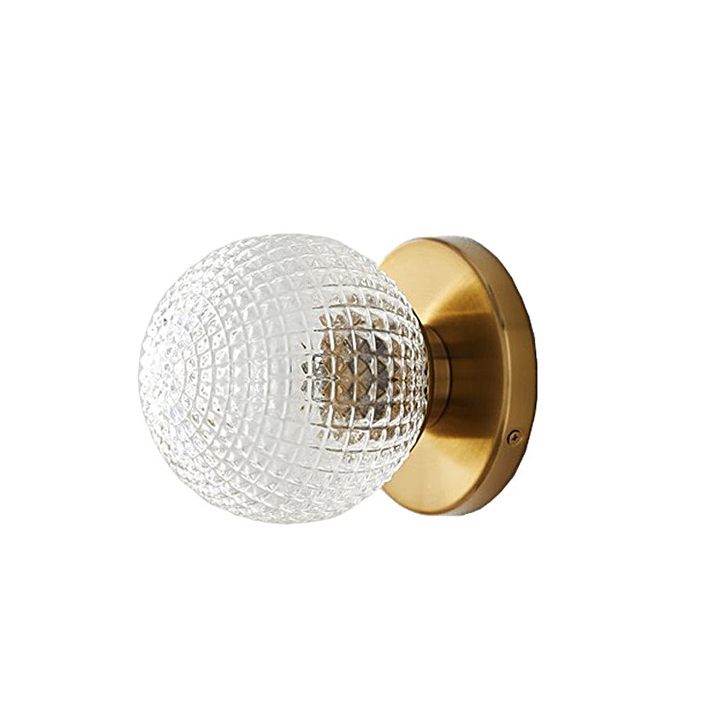 WINTHROP GLASS ORB DIMMABLE WALL LANTERN