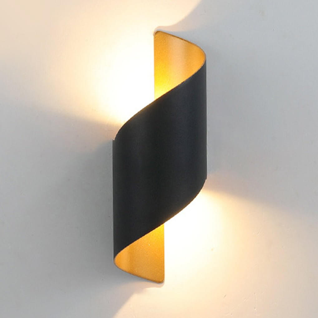WINDSOR SPIRAL ILLUMINATION WALL SCONCE - Waterproof Dual-Glow Fixture for Aisles and Balconies