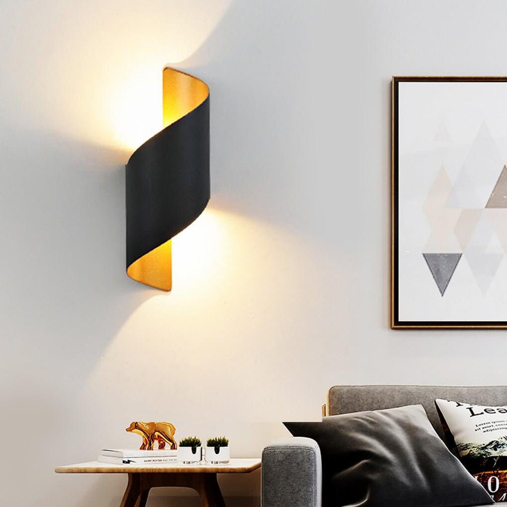 WINDSOR SPIRAL ILLUMINATION WALL SCONCE - Waterproof Dual-Glow Fixture for Aisles and Balconies