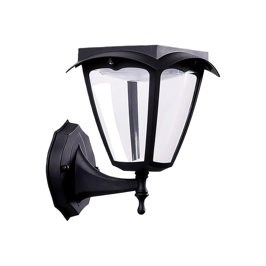 RAVENHURST BLACK SOLAR WALL LANTERN