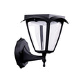 RAVENHURST BLACK SOLAR WALL LANTERN