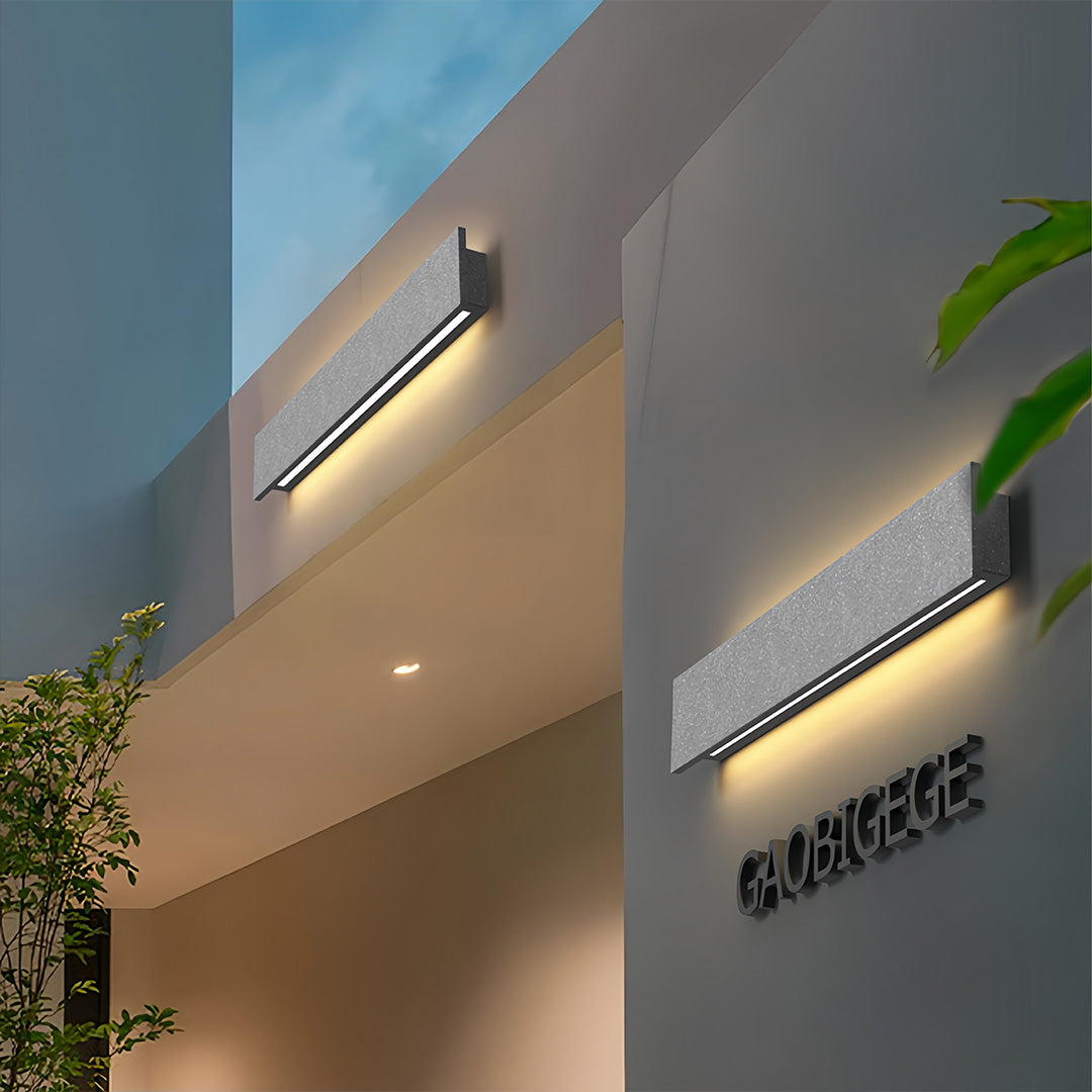 FENWICK CONCRETE OUTDOOR LINEAR SCONCE WITH WATERPROOF DESIGN