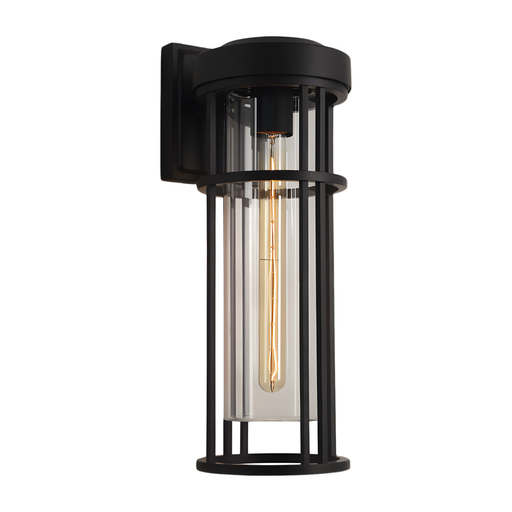 WINTERBOURNE WATER-RESISTANT OUTDOOR WALL LIGHT WITH GLASS SHADE