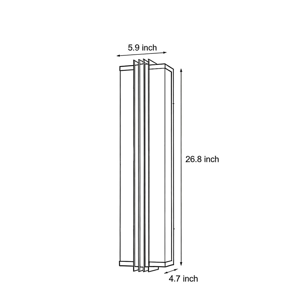 WINDSOR HEIGHTS MODERN VERTICAL BLACK LED WALL SCONCE