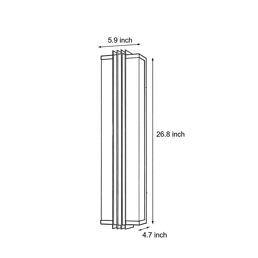 WINDSOR HEIGHTS MODERN VERTICAL BLACK LED WALL SCONCE