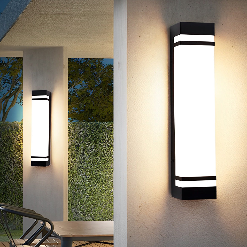 RAVENHURST RECTANGULAR BLACK WATERPROOF OUTDOOR WALL LANTERN