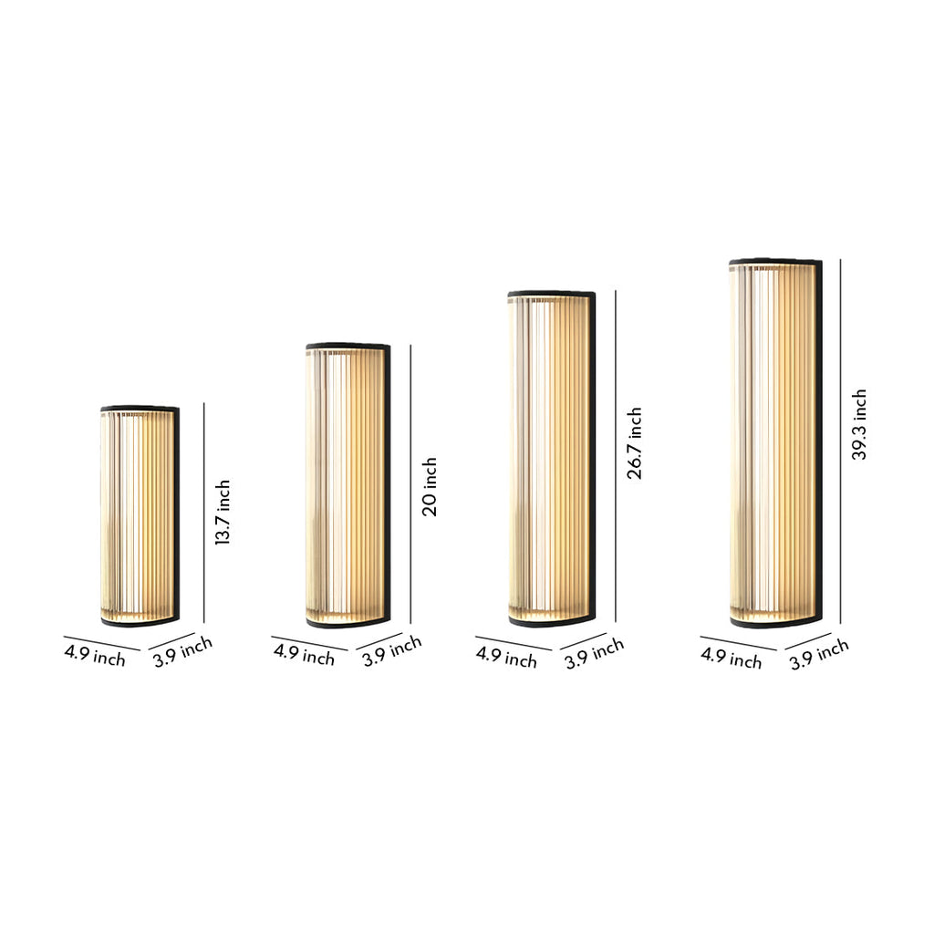 WINDSOR GARDEN VERTICAL LANTERN - Outdoor Waterproof Wall Fixture