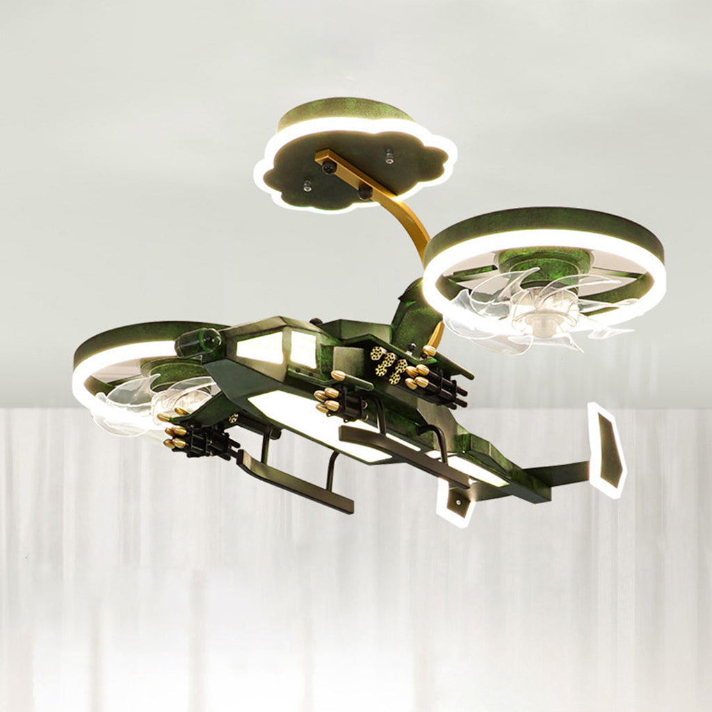 WINDSOR AVIATOR KIDS' CEILING FAN LIGHT WITH LED ILLUMINATION