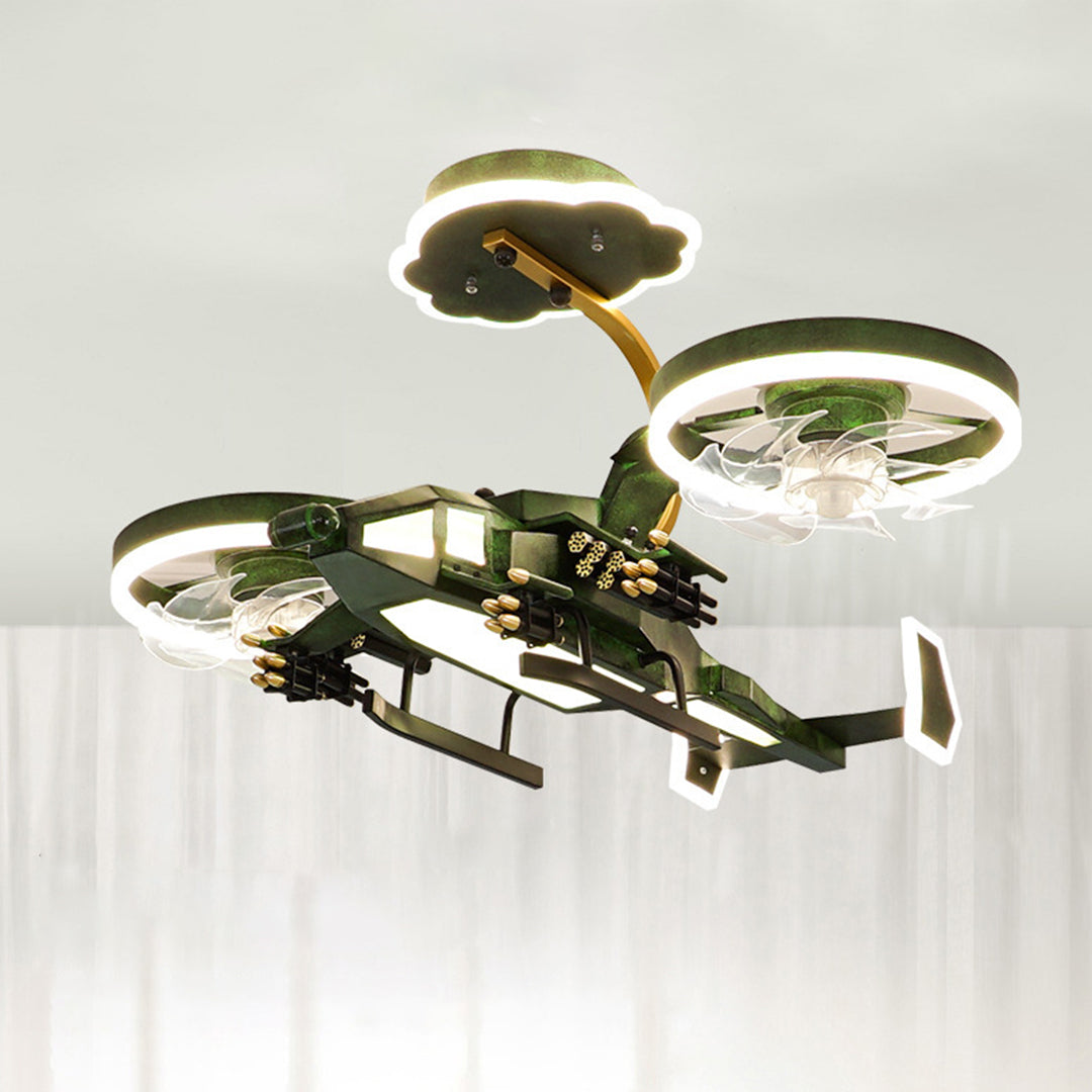 WINDSOR AVIATOR KIDS' CEILING FAN LIGHT WITH LED ILLUMINATION