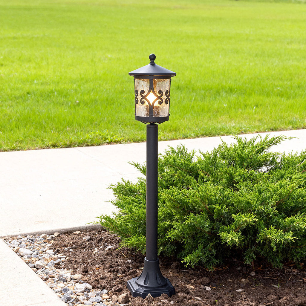 FENWICK RUSTIC GARDEN BOLLARD LANTERN