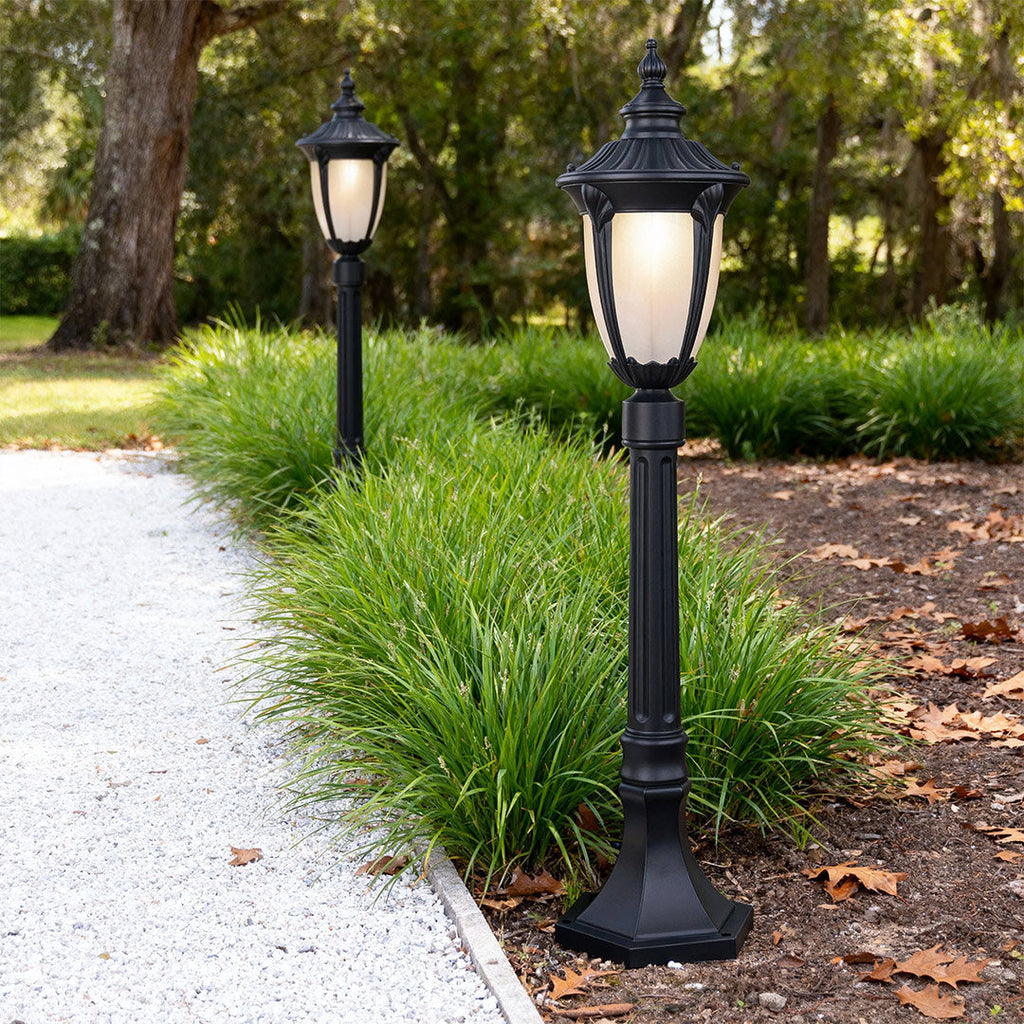 WINTHROP GARDEN POST LANTERN - Classic European-Inspired Waterproof Illumination