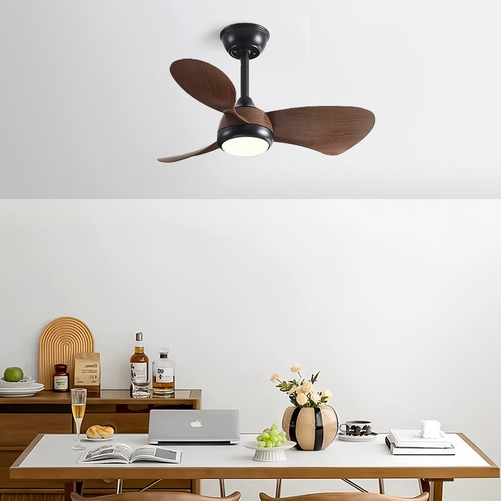 WINDSOR METAL INVERTED CEILING FAN WITH ILLUMINATED SHADE