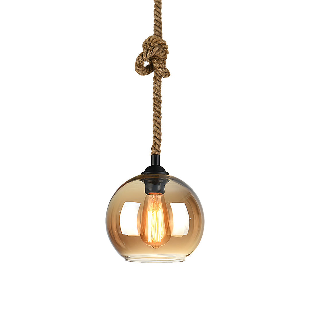 FENWICK HEMP ROPE LED HANGING LANTERN